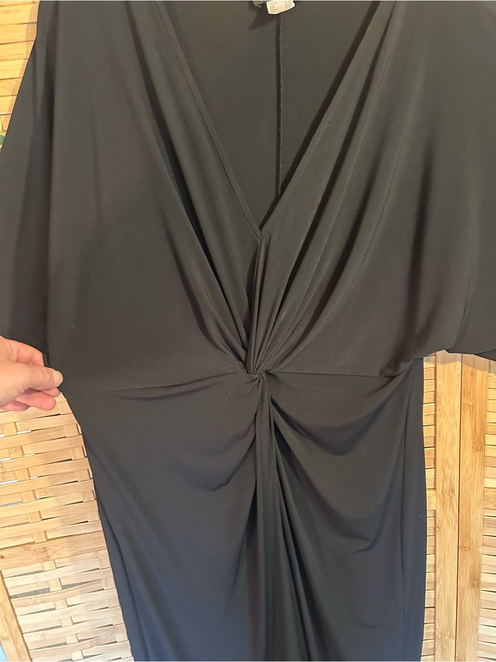 🔥3/$8- VENUS Black Twist-Front Maxi Dress - Picture 4 of 9
